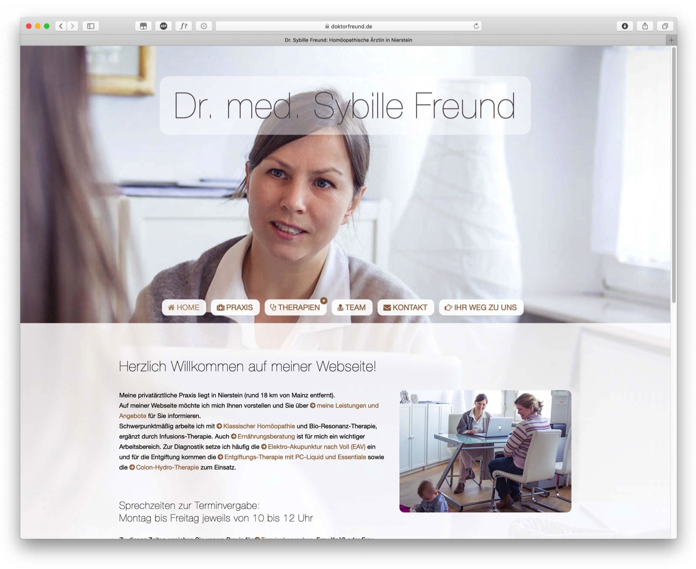 Webseiten für Ärzte und Homöopathen von frieauff.com